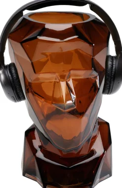 KARE Vase Prisma Face Braun 30cm