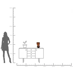 KARE Vase Prisma Face Braun 30cm