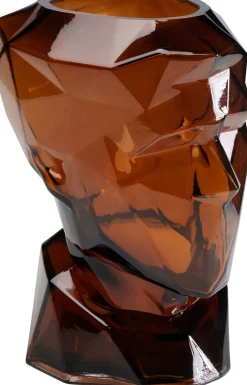 KARE Vase Prisma Face Braun 30cm