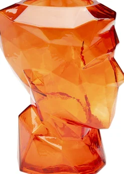 KARE Vase Prisma Face Orange 30cm