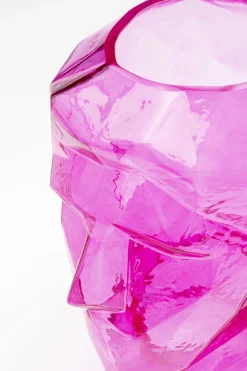 KARE Vase Prisma Face Pink 30cm