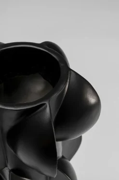 KARE Vase Viento Schwarz 35cm