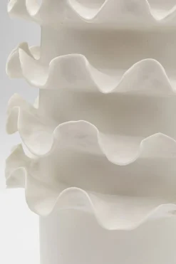 KARE Vase Viento Weiß 39cm