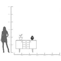 KARE Vase Volante Schwarz 27cm