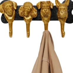 KARE Wandgarderobe Dog Family Gold 31cm