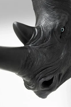KARE Wandobjekt Rhino Head Antique Schwarz 22x43cm