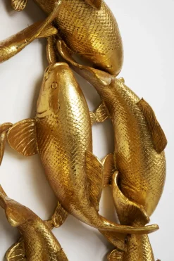 KARE Wandobjekt School of Koi Gold Ø102cm