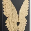 KARE Wandschmuck Wings Gold Black 120x120cm
