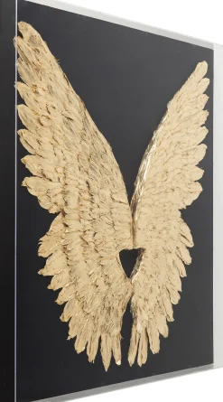 KARE Wandschmuck Wings Gold Black 120x120cm