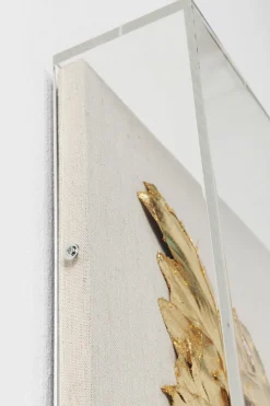 KARE Wandschmuck Wings Gold-Weiß 120x120cm