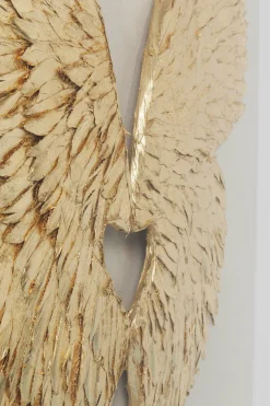 KARE Wandschmuck Wings Gold-Weiß 120x120cm