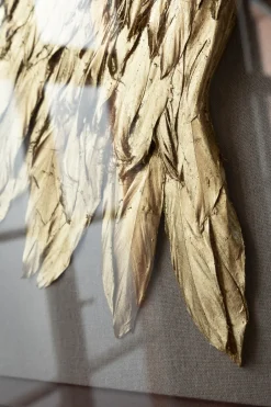 KARE Wandschmuck Wings Gold-Weiß 120x120cm