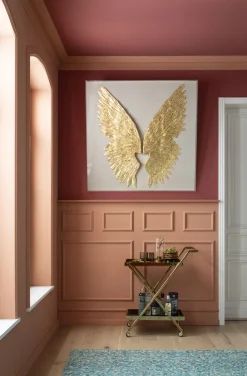 KARE Wandschmuck Wings Gold-Weiß 120x120cm