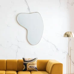 KARE Wandspiegel Shape Brass 110x120cm