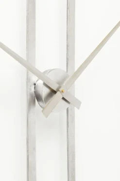 KARE Wanduhr Clip Silber Ø60cm