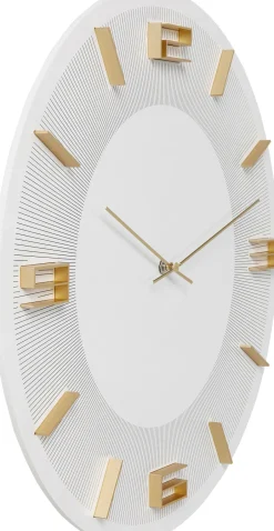 KARE Wanduhr Leonardo Weiß/Gold ��49cm