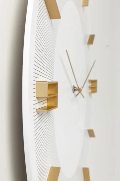 KARE Wanduhr Leonardo Weiß/Gold ��49cm