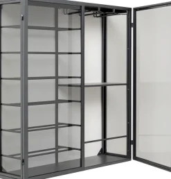 KARE Wandweinregal Porto Schwarz 75x80cm