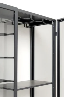 KARE Wandweinregal Porto Schwarz 75x80cm