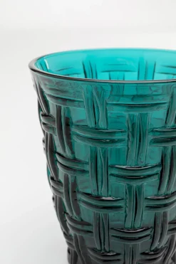 KARE Wasserglas Tissue Petrol 10cm