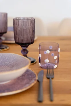 KARE Weinglas Fogli Lila