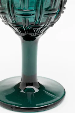 KARE Weinglas Tissue Petrol 17cm