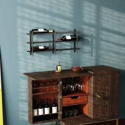 KARE Weinregal Cape Town Schwarz 80x34cm