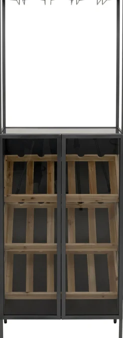 KARE Weinregal Porto Bar Schwarz 60x170cm