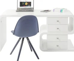 KARE White Club Schreibtisch Snake 150x70cm